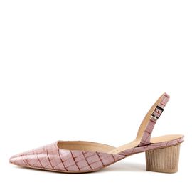 [KUHEE] Sling-back(9022K) 4cm-Middle Heel Crocker Office Look Daily Point Handmade Shoes-Made in Korea